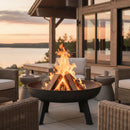 Sunnydaze Cast Iron Heavy Duty Fire Pit for Outside