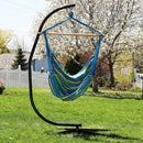 striped multi-colored hanging hammock chair swing