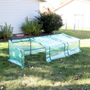 slanted mini greenhouse with zippered doors