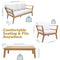 Sunnydaze Bodie 4-Piece Patio Furniture Set - Outdoor Patio Conversation Set