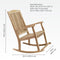 Sunnydaze Outdoor Rocking Chair for Patio - Teak Wood