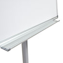 Sunnydaze Adjustable Rolling Magnetic Whiteboard with Flip Chart