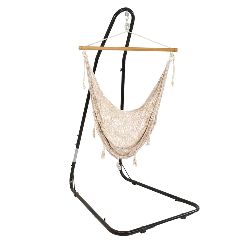 Sunnydaze Mayan Rope Hammock Chair and Adjustable Stand