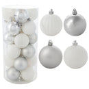 Sunnydaze Merry Medley 24pc Christmas Ornament Balls