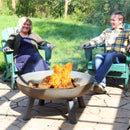 Sunnydaze Rustic Cast Iron Fire Pit Bowl with Stand