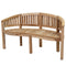 Sunnydaze Outdoor Wooden Teak Banana Bench for Garden or Patio - 59" W