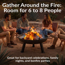 Sunnydaze Cast Iron Heavy Duty Fire Pit for Outside