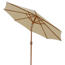 Sunnydaze 8.5 ft Patio Umbrella with Faux Woodgrain Finish