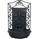 Sunnydaze French Lily Solar Outdoor Wall Fountain, Includes Solar Pump and Panel