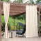 Sunnydaze Beige Outdoor Room Darkening Curtains