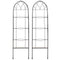 Sunnydaze 2-Piece Arched Garden Trellis with Folding Flowerpot Supports