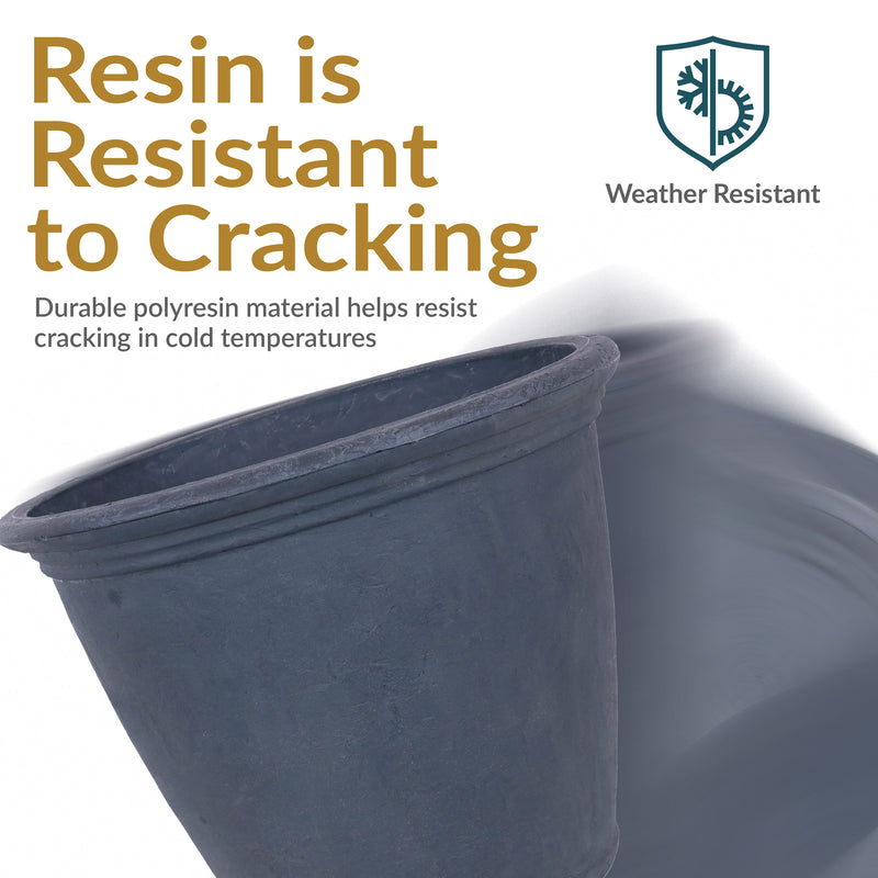 Sunnydaze Anjelica Polyresin Outdoor Flowerpot Planter