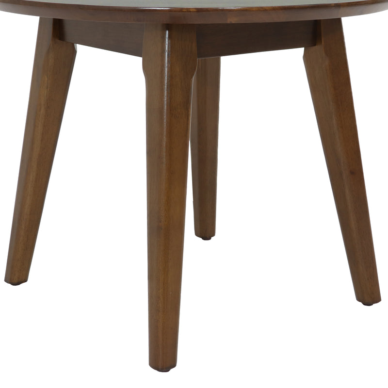 Sunnydaze Cosmo Round Coffee Table - Dark Walnut