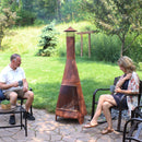 Sunnydaze 70" Outdoor Chiminea Fire Pit - Rustic Finish