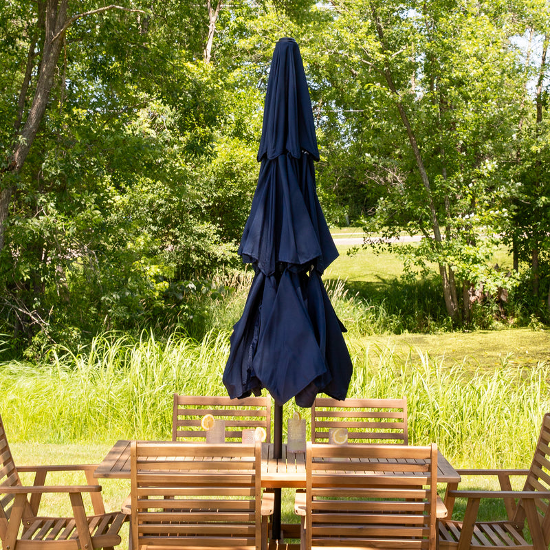 Sunnydaze 10 ft 3-Tier Large Patio Umbrella with Tilt and Crank Sunnydaze 10 ft 3-Tier Large Patio Umbrella with Tilt and Crank