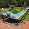 Sunnydaze 2-Person Fabric Spreader Bar Hammock and Pillow