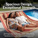 Sunnydaze 2-Person Quilted Fabric Double Hammock with Pillow