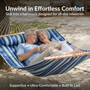 Sunnydaze 2-Person Quilted Fabric Double Hammock with Pillow