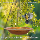 Sunnydaze Copper Bird Bath or Bird Feeder - 12" Diameter