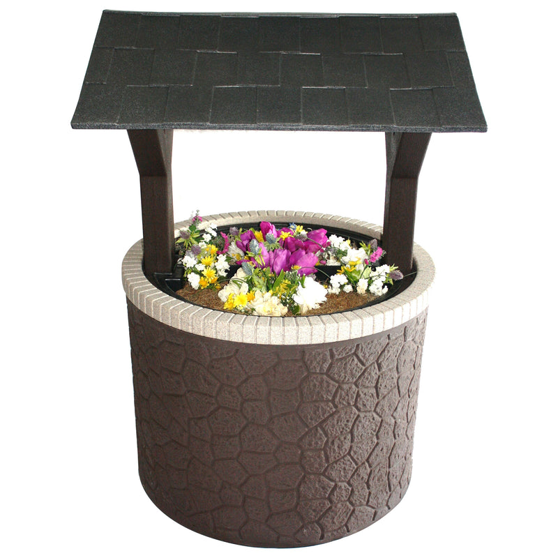 TankTop Covers Wishing Well Planter Septic Cover with Base and Roof