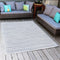 abstract pattern indoor/outdoor rug iced silver 5'3"x7'3"