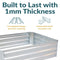 Sunnydaze Galvanized Steel Raised Garden Bed - Large Rectangle - 47"