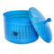 Sunnydaze Embossed Metal Garden Hose Holder Pot with Lid - Blue Patina