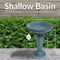 Sunnydaze Grecian Garden Reinforced Concrete Bird Bath - 20.25" H