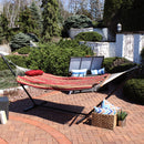 Sunnydaze Rope Hammock with 12' Steel Stand, Pad, and Pillow