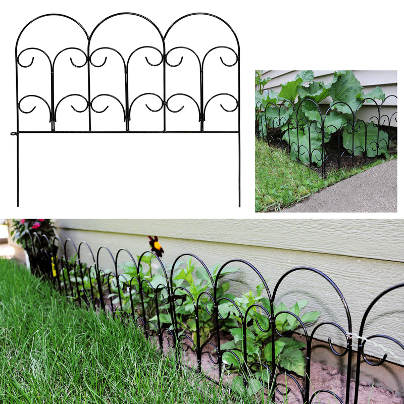 Sunnydaze 5-Piece Victorian Border Fence Set - 7.5' Overall