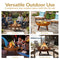 Sunnydaze Rustic Cast Iron Fire Pit Bowl with Stand