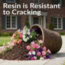 Sunnydaze Arabella Polyresin Large Round Outdoor Planter