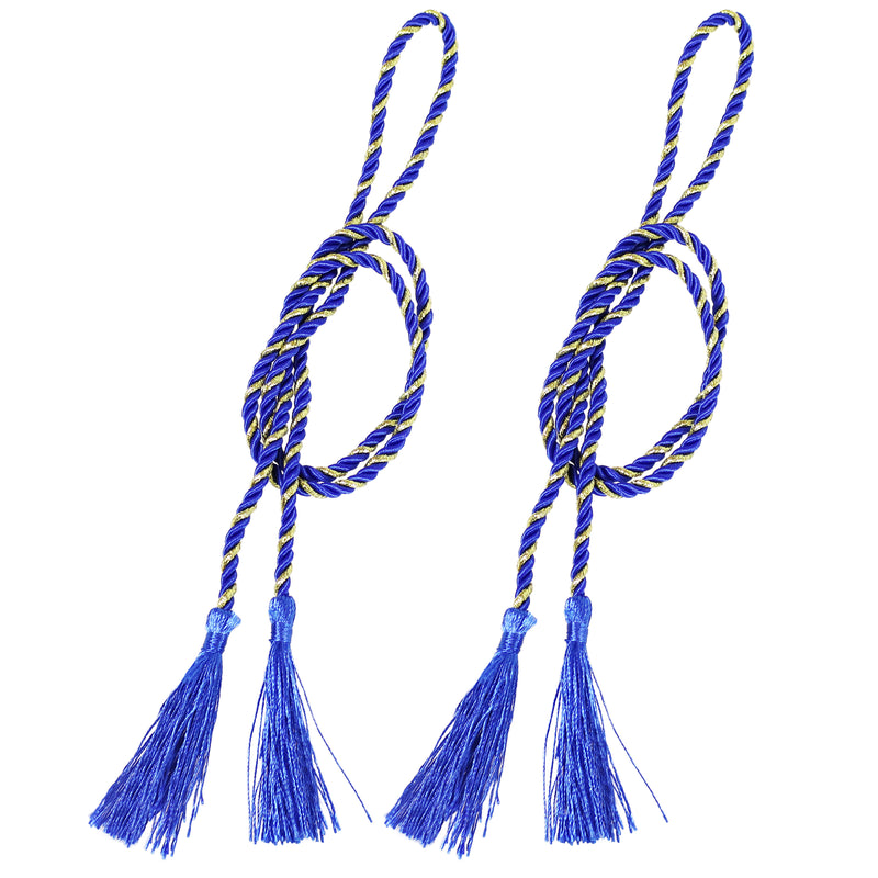 Sunnydaze Indoor/Outdoor Rope Curtain Tiebacks with Tassels