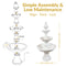 Sunnydaze Welcome 3-Tier Outdoor Water Fountain for Garden - 57"