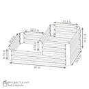 Sunnydaze 2-Tier Galvanized Raised Garden Bed - 17.5" H