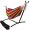 Sunnydaze Brazilian Double Hammock with Stand & Carrying Case - 2-Person