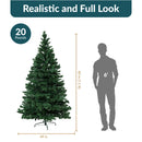 Sunnydaze Unlit Faux Christmas Tree with Hinged Branches and Stand