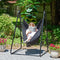 Sunnydaze Patio Hammock Chair with Stand for Outside - Steel A-Frame - Black