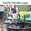 Sunnydaze Heavy-Duty Fire Pit Log Grabber with Spring-Lever Action - 36"