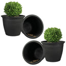 Sunnydaze Anjelica Polyresin Large Round Outdoor Planter