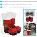 Sunnydaze Santa Boots Statue Christmas Decor - 13"