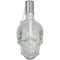 Clear glass skull tabletop torch with fiberglass wick and snuffer cap