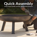 Sunnydaze Cast Iron Heavy Duty Fire Pit for Outside