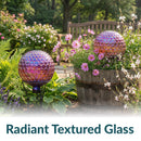 Sunnydaze Red Scalloped Outdoor Gazing Globe - 10"