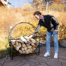 Sunnydaze Outdoor Round Firewood Rack