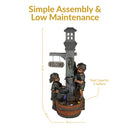 Sunnydaze Water Fountain Statue with Children Playing at Faucet - 40"
