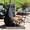 Sunnydaze Firewood Log Hoop Rack with Cover