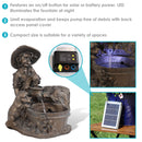 Sunnydaze Boy with Dog Solar with Backup Battery Fountain - 15.5"