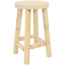 Sunnydaze Round Backless Wooden Bar Stool - 24" H