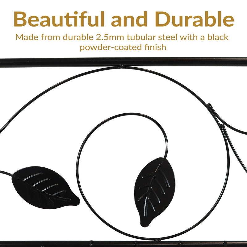 Sunnydaze 4-Piece Winding Vines Garden Fence Panels - 10' Overall